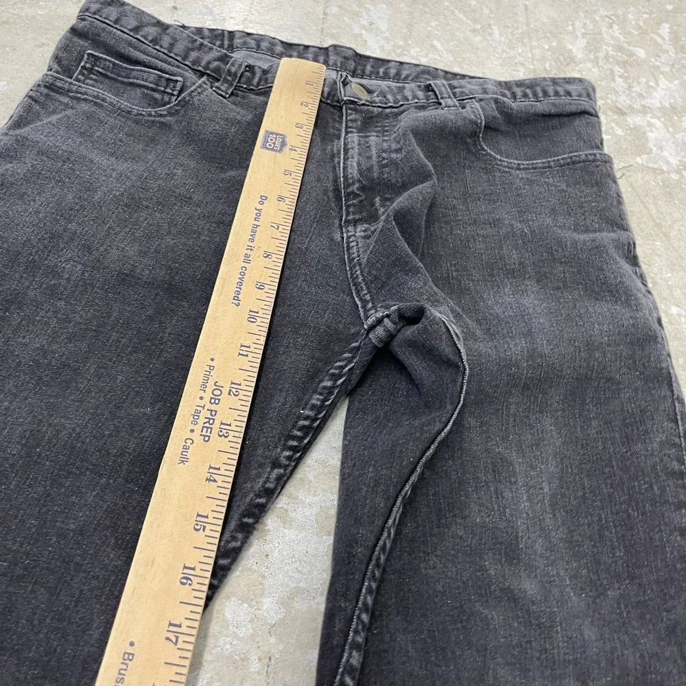 Dearborn‎ Denim Jeans Mens 35 Black Pants USA Straight Stretch Fits 35x31